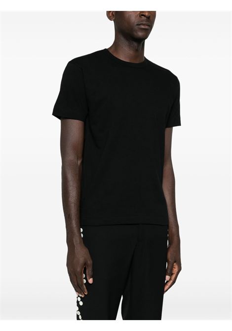 red emblem t-shirt unisex black COMME DES GARÇONS PLAY | AX-T340-0511